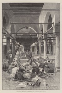 Interior of the Mosque of El-Azhar, Cairo, discussing the Campaign